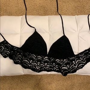Lace halter top